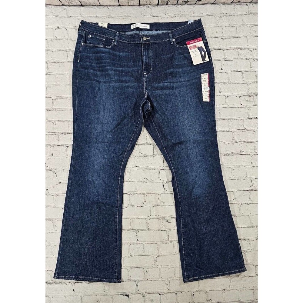 Signature by Levi Strauss & Co Mid Rise Bootcut Dark Jeans WOMENS SZ 24M 37X32